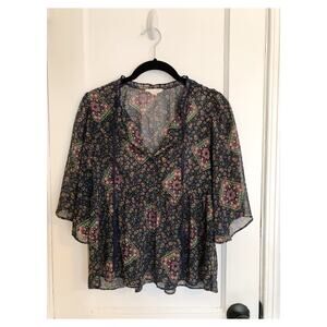 The Korner Floral Semi Sheer Blouse